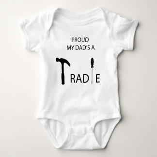 Body Para Bebê Orgulhoso meu pai é um Tradie