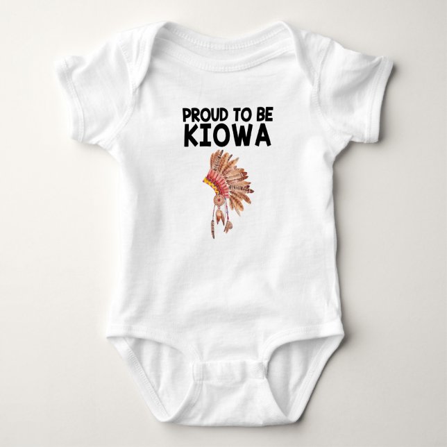 Body Para Bebê Orgulhoso ser Bodysuit do bebê do nativo americano (Frente)