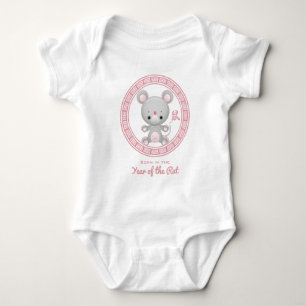 Body Para Bebê Ornamentado Ano Chinês do Rato