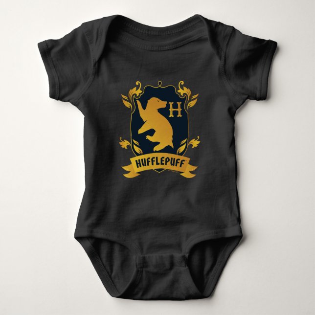 Body Para Bebê Ornamentado HUFFLUFF™ House Crest (Frente)