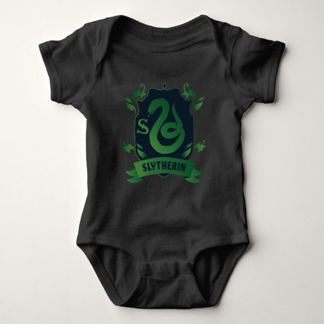 Body Para Bebê Ornamentado SLYTHERIN™ House Crest (Frente)