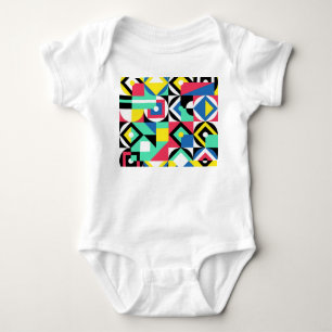 Body Para Bebê Ornamento Decorativo de Formas Geométricas Colorid