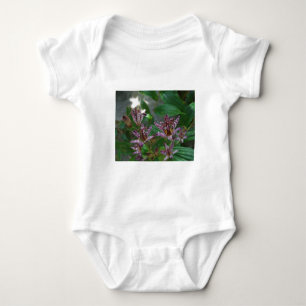 Body Para Bebê Orquídea branca-rosa-púrpura, listrada, como uma f