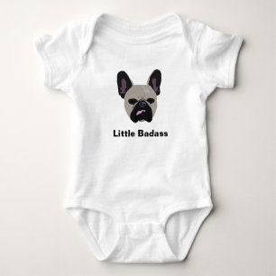 Body Para Bebê "Os badass pequenos bonitos" bronzeiam o buldogue