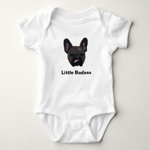 Body Para Bebê "Os badass pequenos bonitos" enegrecem o buldogue