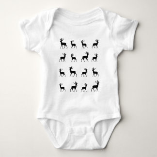 Body Para Bebê Os cervos modelam em preto e branco