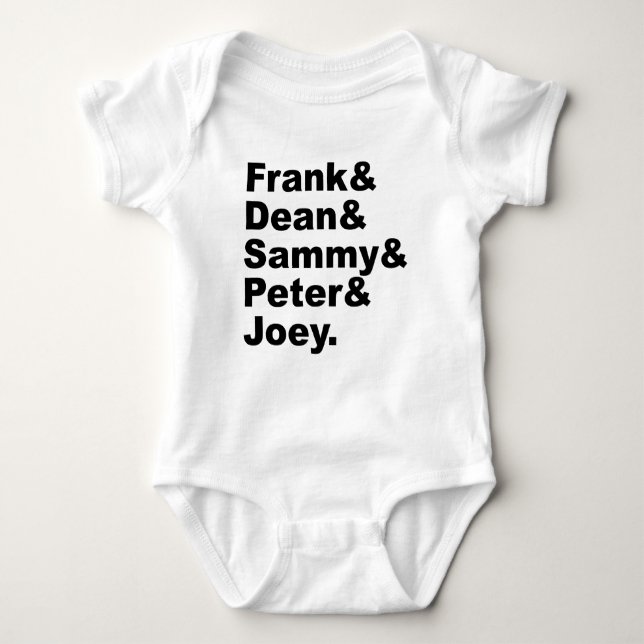 Body Para Bebê Os Cinco Ratos | Frank Dean Sammy Joey & Peter (Frente)