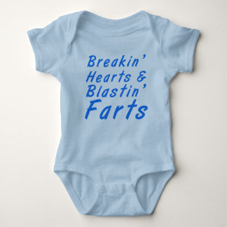 Body Para Bebê Os corações & Blastin de Breakin Farts terno do