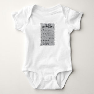 Body Para Bebê Os Dez Mandamentos Bíblia Unisex