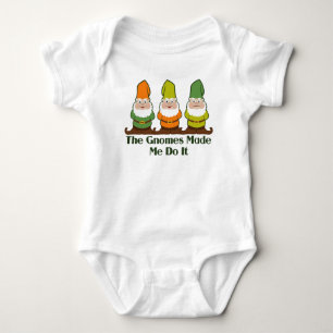 Body Para Bebê Os gnomos bonitos fizeram-me fazê-lo verde