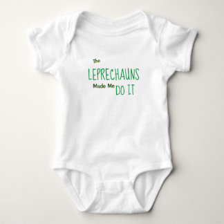 Body Para Bebê Os Leprechauns Fizeram-Me Fazê-Lo
