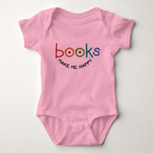 Body Para Bebê Os livros fazem-me feliz