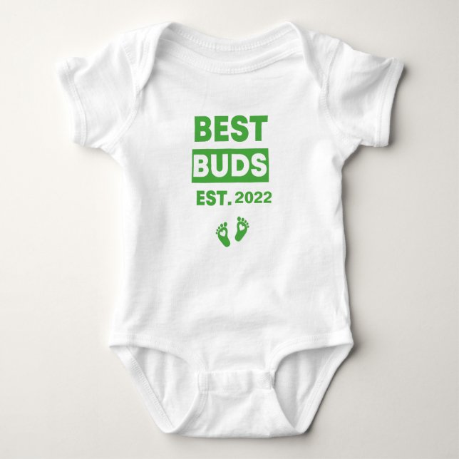 Body Para Bebê Os Melhores Buds Est. Os Bebês Personalizados Est. (Frente)