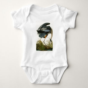 Body Para Bebê Os pássaros de John Audubon da garça-real de