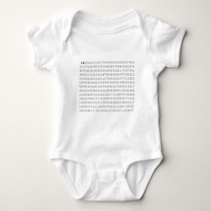 Body Para Bebê Os Pi comemoram um dia de 3,14 Pi