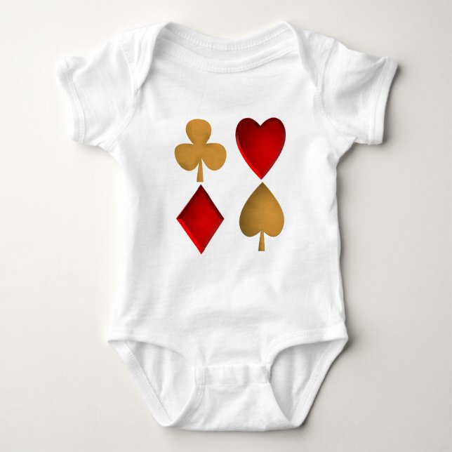 Body Para Bebê Os quatro naipes (Frente)
