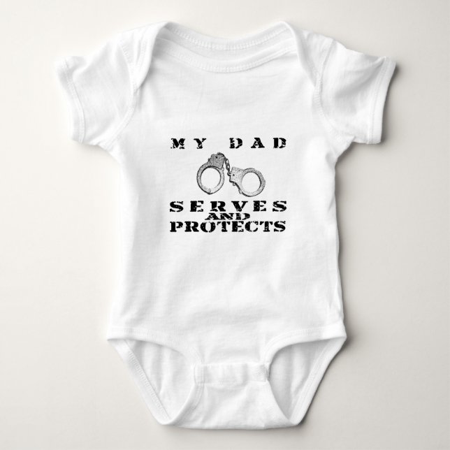 Body Para Bebê Os saques do pai protegem - o chapéu (Frente)