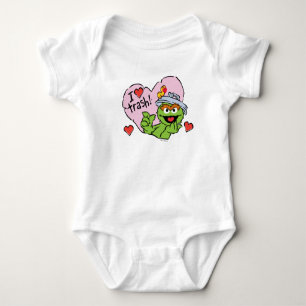 Body Para Bebê Oscar "Eu Amo Lixo" do Dia dos Namorados