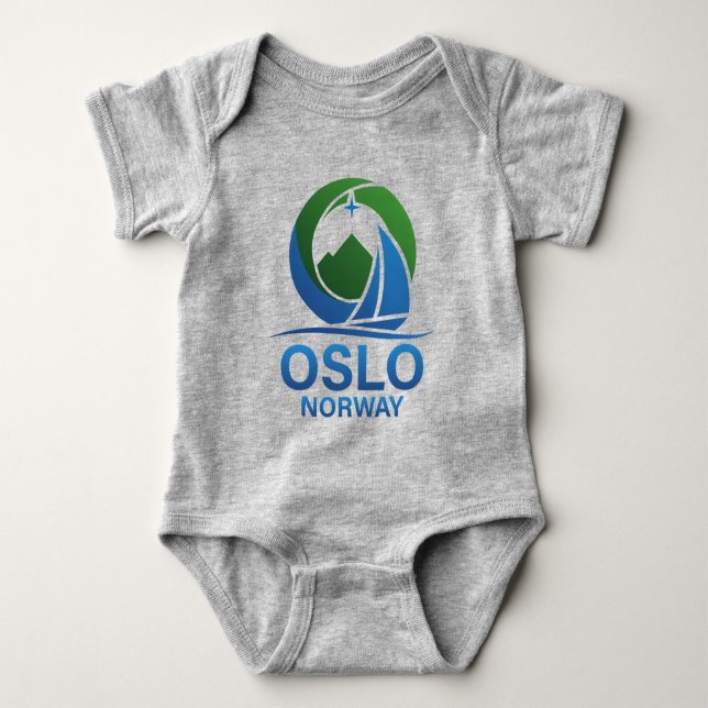 Body Para Bebê Oslo Noruega Europa (Frente)