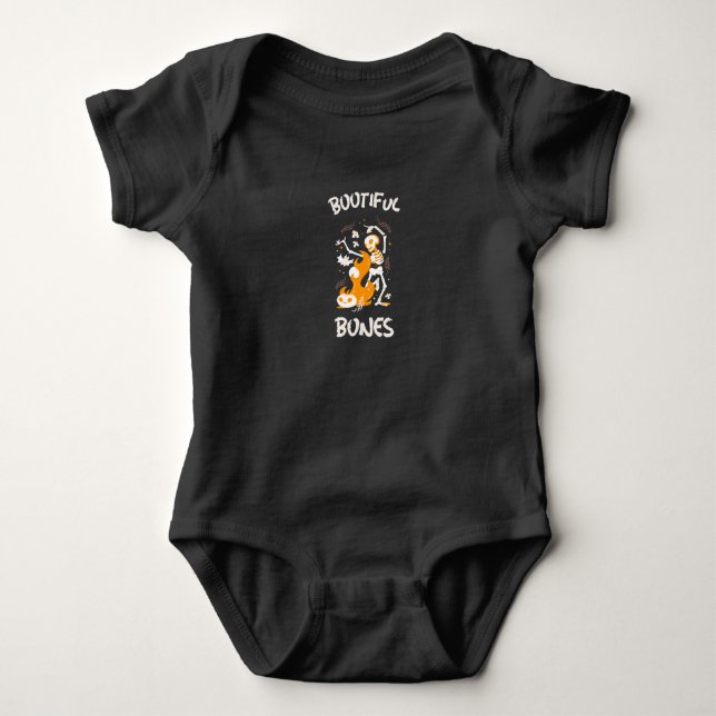 Body Para Bebê Ossos Bootipados (Frente)