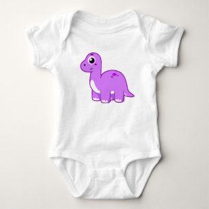 Body Para Bebê Ótima Ilustração De Um Dinossauro Brontossauro.