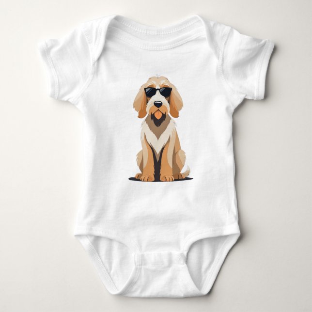 Body Para Bebê Otterhound legal com Sunnies (Frente)