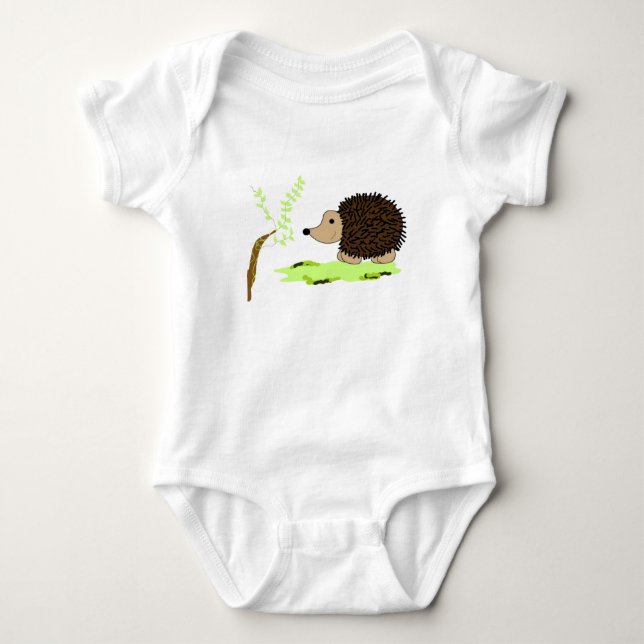 Body Para Bebê ouriço de desenho animado (Frente)