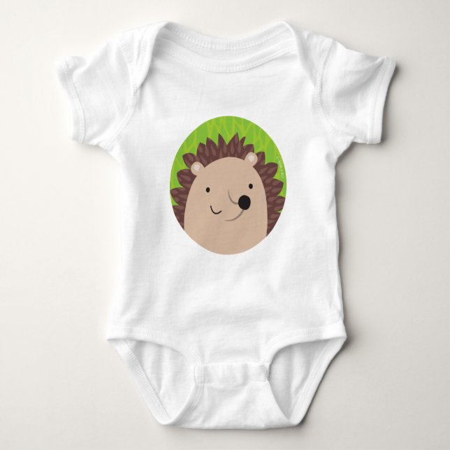 Body Para Bebê Ouriço feliz - amigos da floresta (Frente)