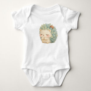 Body Para Bebê Ouriço Gentil – Suave Kawaii de Aquarela para Bebê