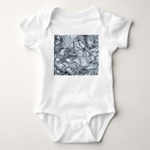 Body Para Bebê Ouro 3D Metal: Fundo Geométrico