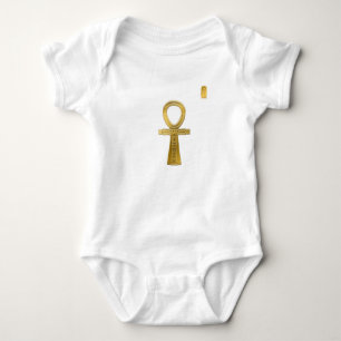 Body Para Bebê Ouro Ankh - Símbolo da Vida do Antigo Egito