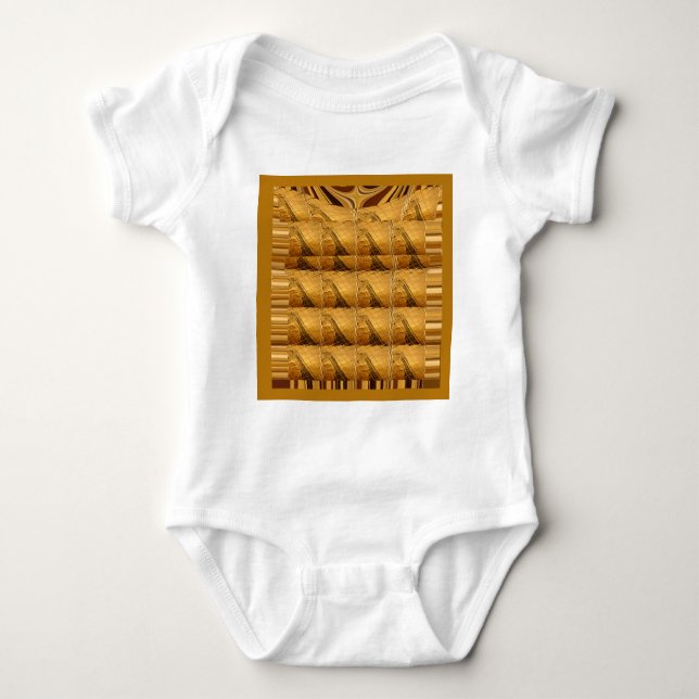 Body Para Bebê Ouro Infinito Girafa Animal Motif Art Impressão (Frente)