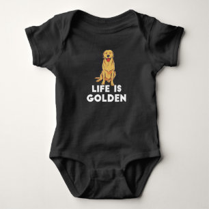 Body Para Bebê Ouro Retriever Dog - A Vida É Ouro