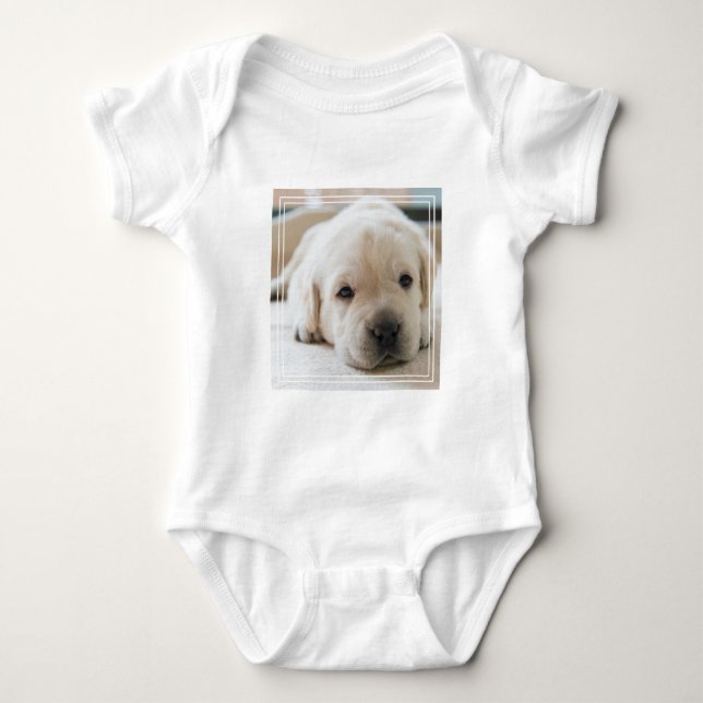 Body Para Bebê Ouro Sonolento Labrador (Frente)