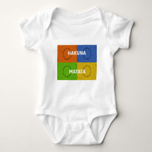 Body Para Bebê Ouro Vermelho Azul Verde Matata Hakuna