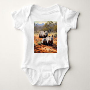 Body Para Bebê Outback Trio: Wombat Wanderers,
