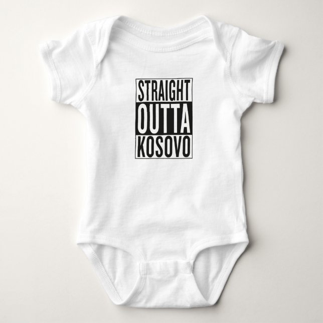 Body Para Bebê outta reto Kosovo (Frente)