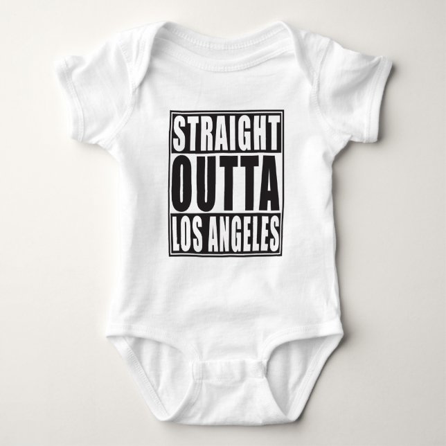 Body Para Bebê Outta reto Los Angeles (Frente)