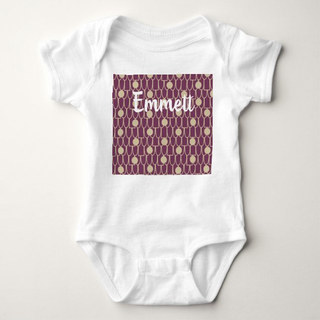 Body Para Bebê Ovais, Retângulo e Círculos, Oh Meu Deus! Baby Bod (Frente)