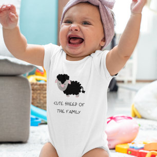 Body Para Bebê Ovelha Fofa Divertida da Família Bebê 
