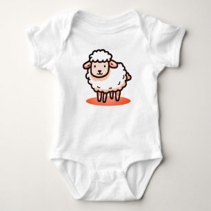 Body Para Bebê Ovelha, Lamb, Cartoon