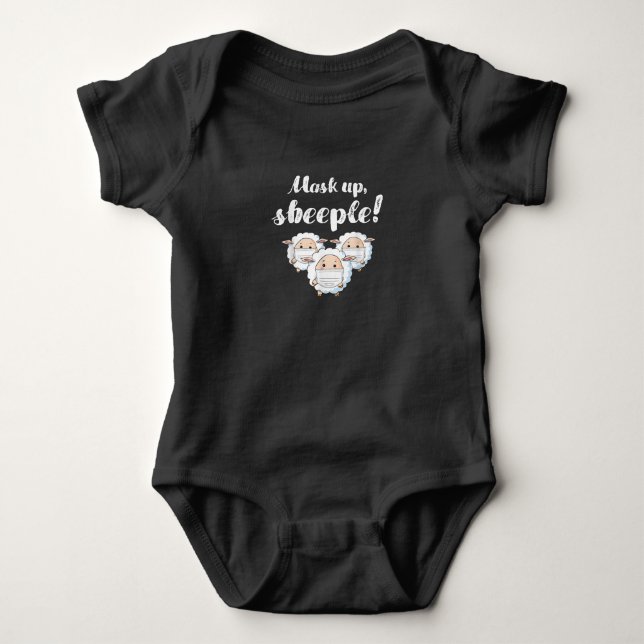 Body Para Bebê Ovelha na máscara | Presente perfeito para Amantes (Frente)