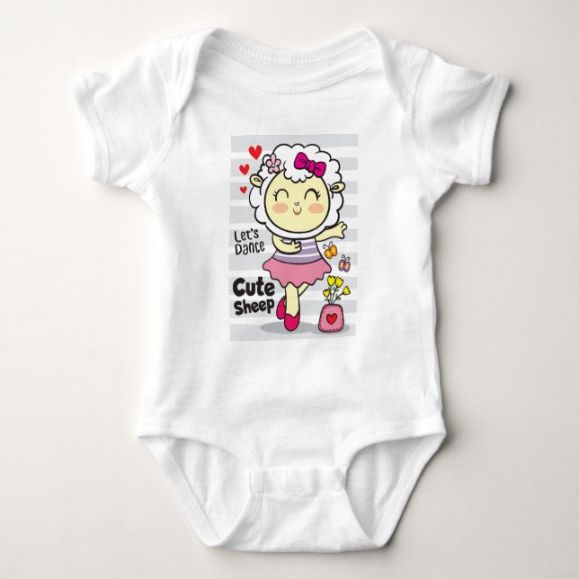 Body Para Bebê Ovelhas dançam  (Frente)