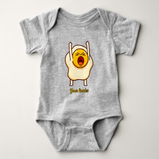 Body Para Bebê Ovo de Desenho Animado Engraçado e Irritado