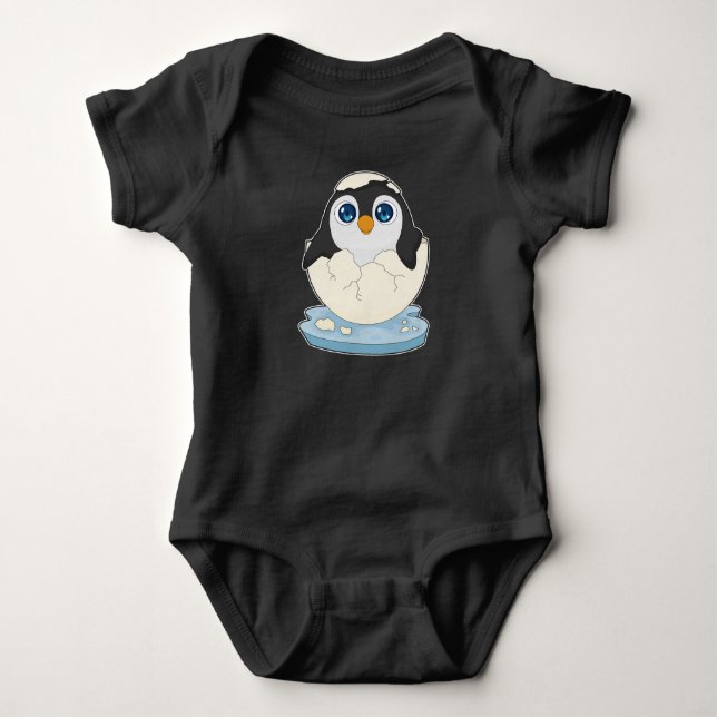 Body Para Bebê Ovo de Pinguim Bebê (Frente)