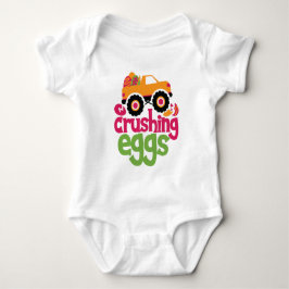 Body Para Bebê Ovos Esmagadores Monstros Truck Boys Bebê Roupa