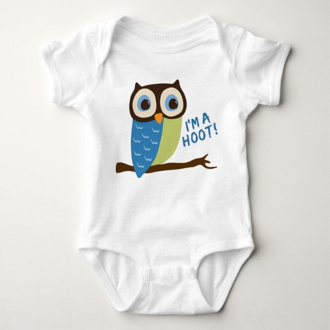 Body Para Bebê Owl Art, sou um Hoot (Frente)