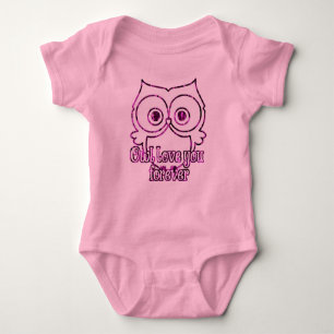 Body Para Bebê Owl Te Ama