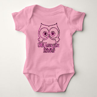 Body Para Bebê Owl Te Ama