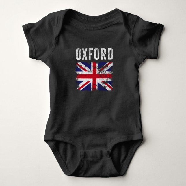 Body Para Bebê Oxford UK Flag England Souvenir (Frente)
